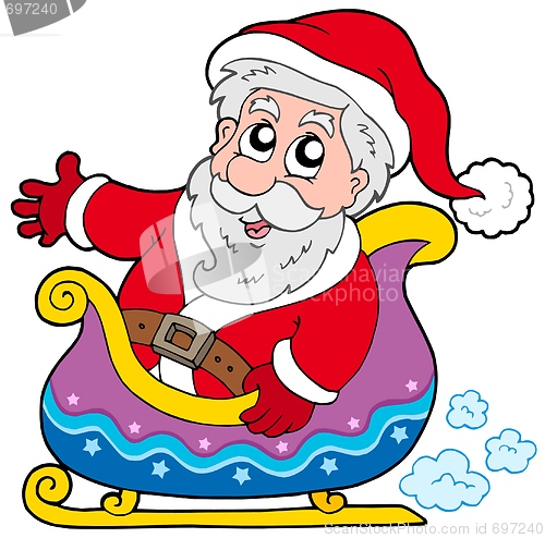 Image of Santa Claus on sledge
