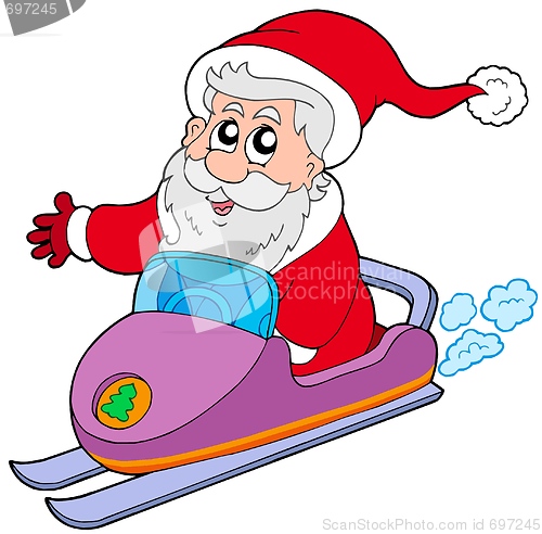 Image of Santa Claus on scooter