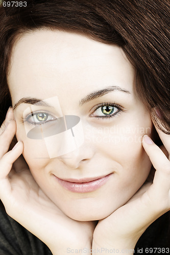 Image of Woman with green eyes
