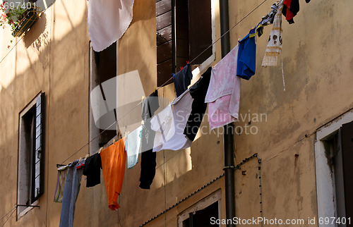 Image of Laundry hanging outside