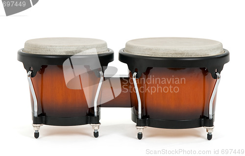 Image of Bongos on white background