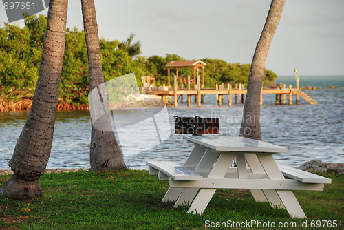 Image of Bench in Islamorada, Florida, January 2007