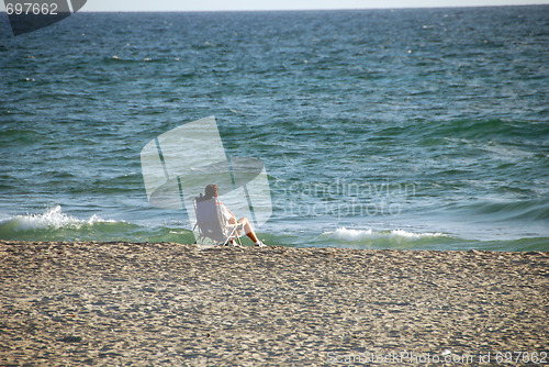Image of Relaxing at the Beach, West Palm Beach, Florida, January 2007