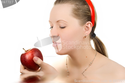 Image of girl with apple 