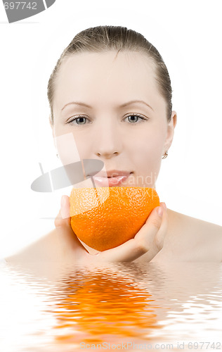 Image of girl with orange