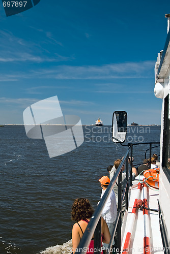 Image of Tourists at the travel boat