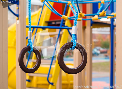 Image of Gymnastic rings at the playground