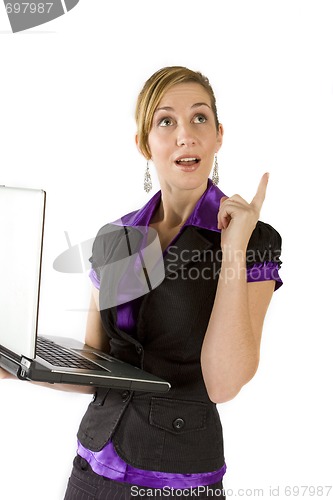 Image of Business Woman using Laptop