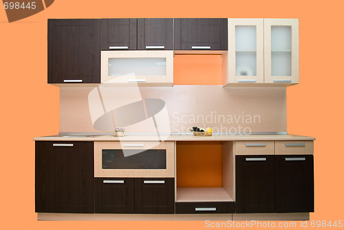 Image of Modern orange kitchen 