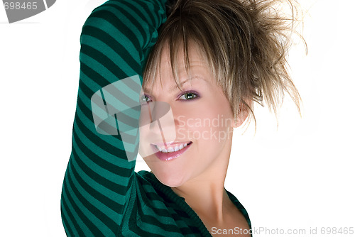 Image of Green striped girl