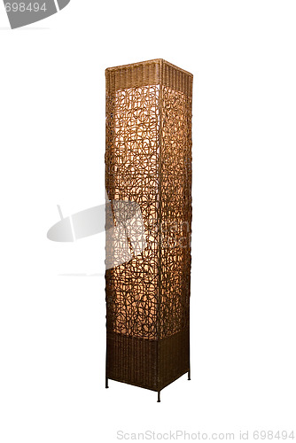 Image of Rattan stand lamp