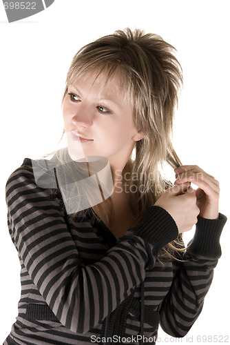 Image of european pretty girl portrait