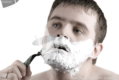 Image of  Man shaving
