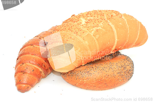 Image of Bread loaf isolated on white background