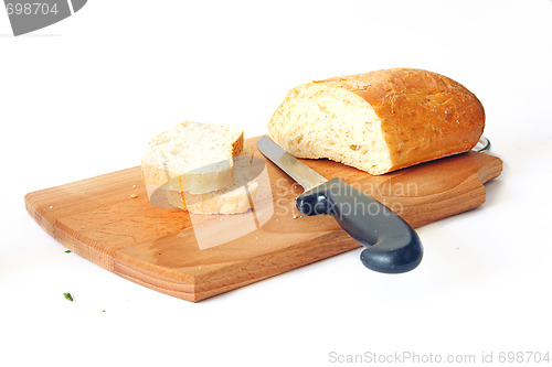 Image of The bread on the kitchen board