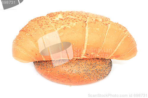 Image of Bread loaf isolated on white background