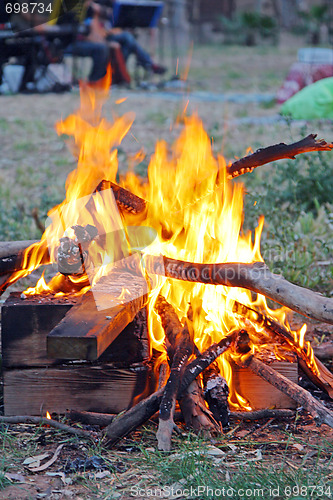 Image of Fire on the picnic