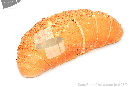 Image of Bread loaf isolated on white background