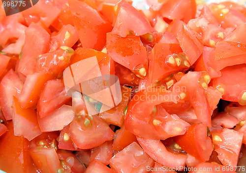Image of Sliced tomatoes background