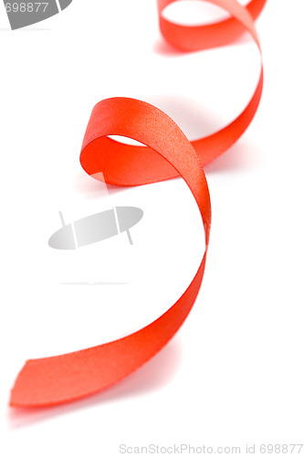 Image of red satin ribbon