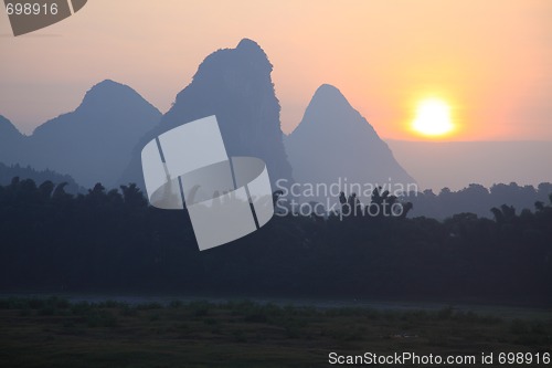 Image of Sunrise in Yangshuo