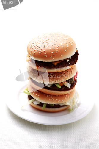 Image of stack of hamburgers