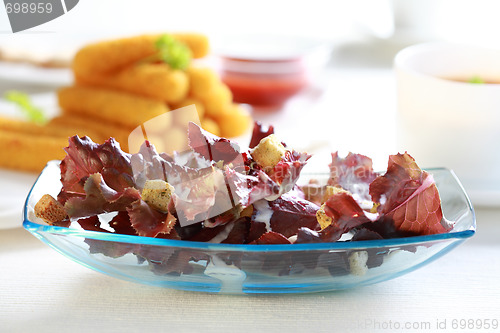 Image of Small salad with croutons