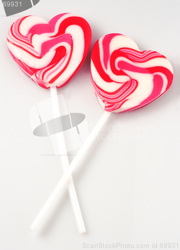 Image of heart lollipops