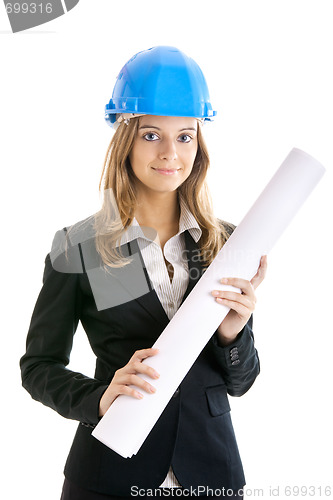 Image of Beautiful female architect