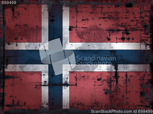 Image of grungy norway flag