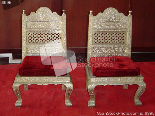 Image of Antique Indian Wedding Chairs