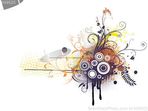 Image of Grunge Floral Background