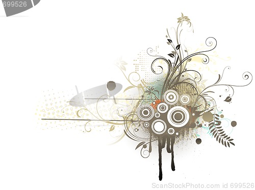 Image of Grunge Floral Background