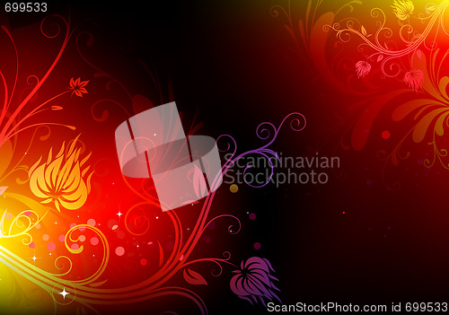 Image of Floral Decorative background