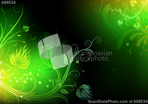 Image of Floral Decorative background