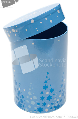 Image of Blue cylindrical small box