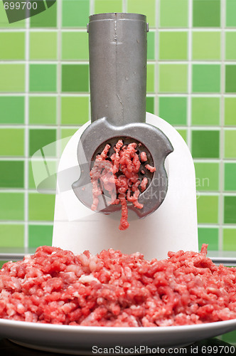 Image of Meat grinder on kitchen