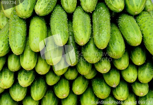 Image of heap of green cucumbers