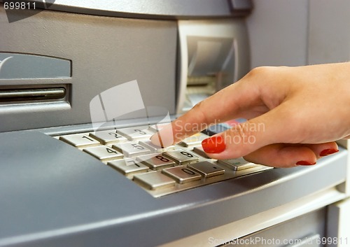 Image of Using bank ATM