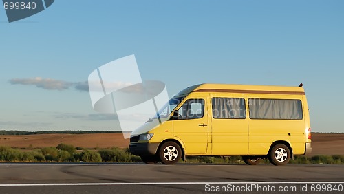 Image of Delivery yellow minitruck