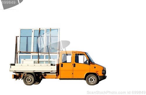 Image of Truck delivering double-glazed winows