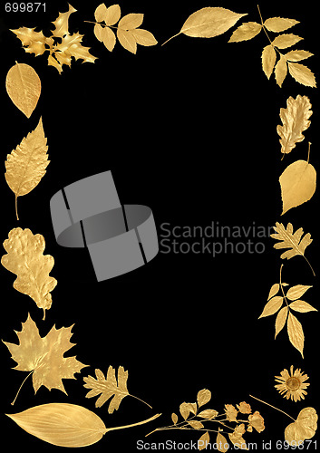 Image of Festive Golden Leaf Border