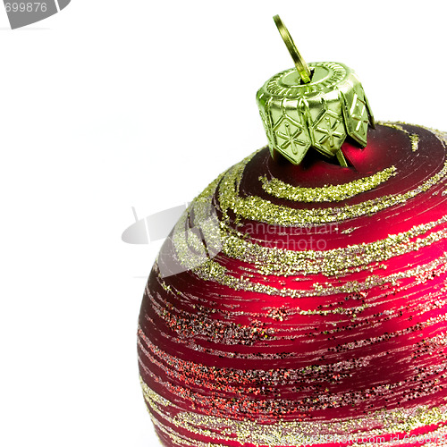 Image of red glass christmas ball