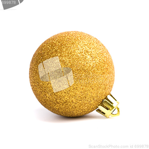 Image of golden glass christmas ball