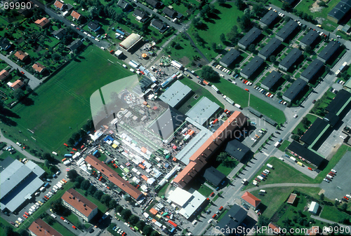 Image of view above willage in the south of sweden