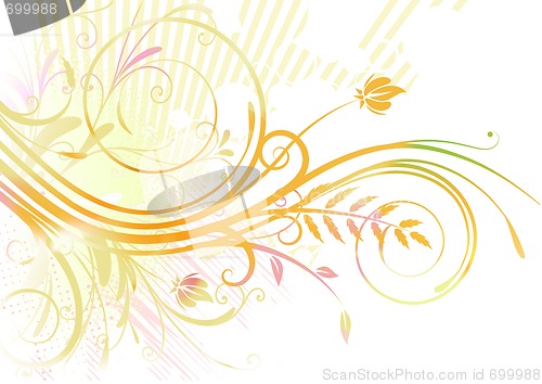 Image of Grunge Floral Background