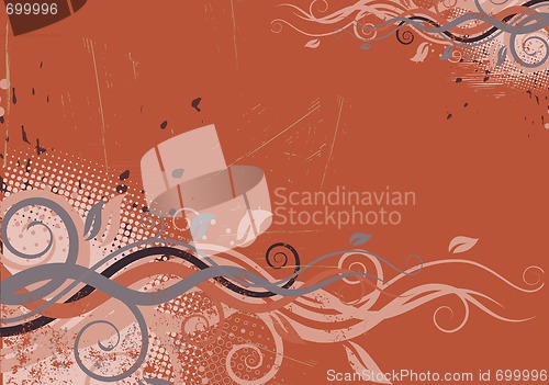 Image of Grunge Floral Background