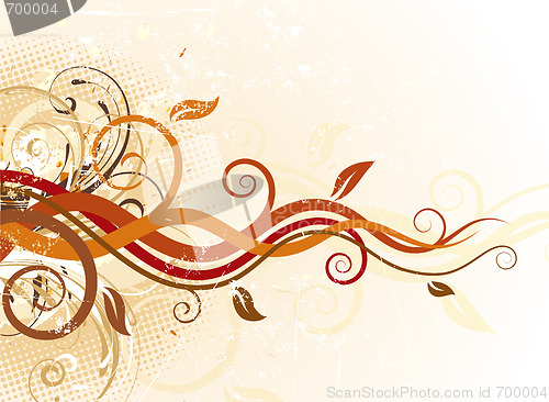Image of Grunge Floral Background
