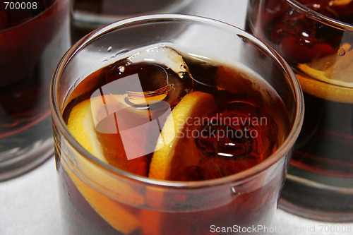 Image of Glass of whiskey cocktail 