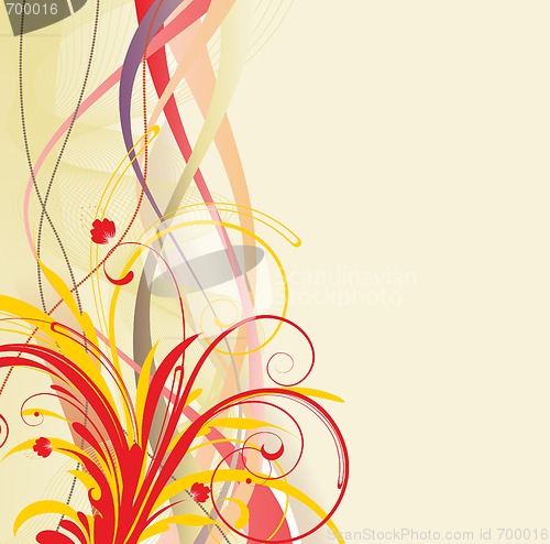 Image of Grunge Floral Background